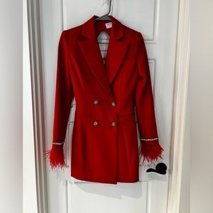 Red blazer dress